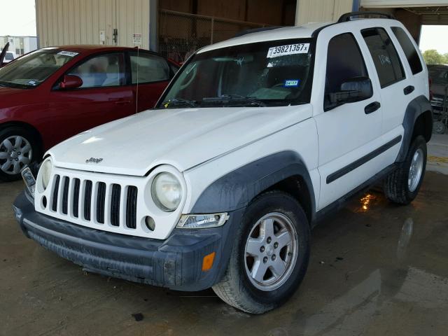 1J4GK48K17W528136 - 2007 JEEP LIBERTY SP WHITE photo 2