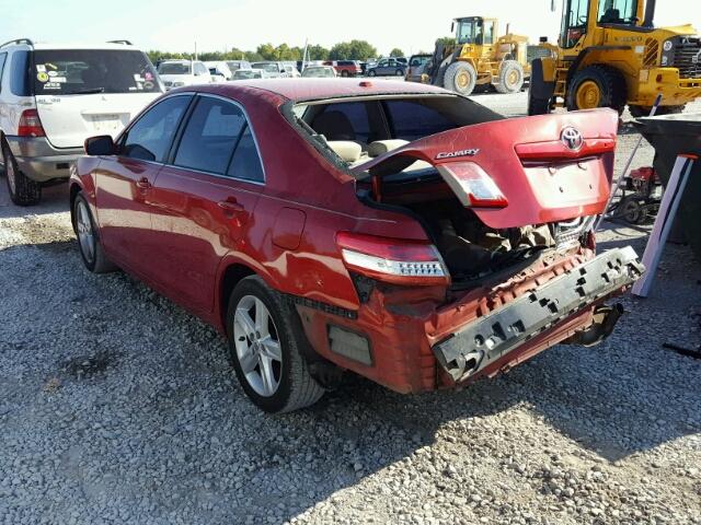 4T1BF3EK8AU091821 - 2010 TOYOTA CAMRY BASE RED photo 3