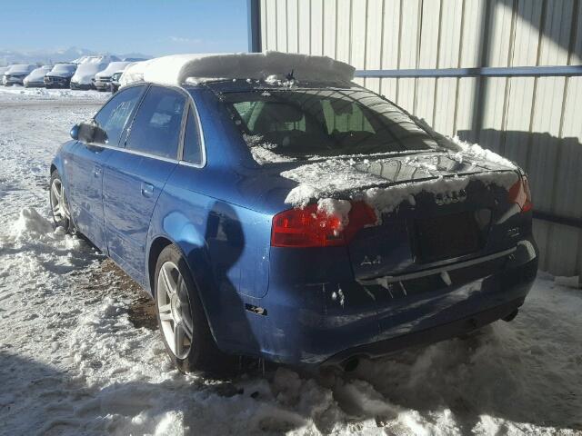 WAUDF68E95A439893 - 2005 AUDI A4 2.0T QU BLUE photo 3