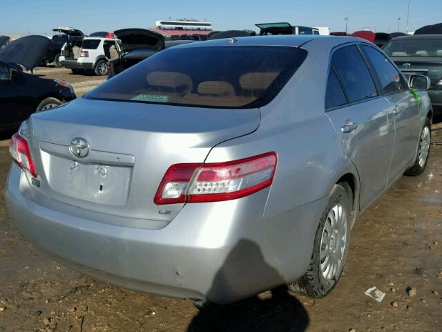 4T4BF3EK1AR058598 - 2010 TOYOTA CAMRY SILVER photo 4