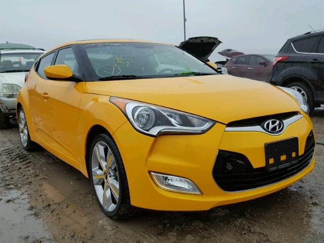 KMHTC6AD9GU275891 - 2016 HYUNDAI VELOSTER YELLOW photo 1