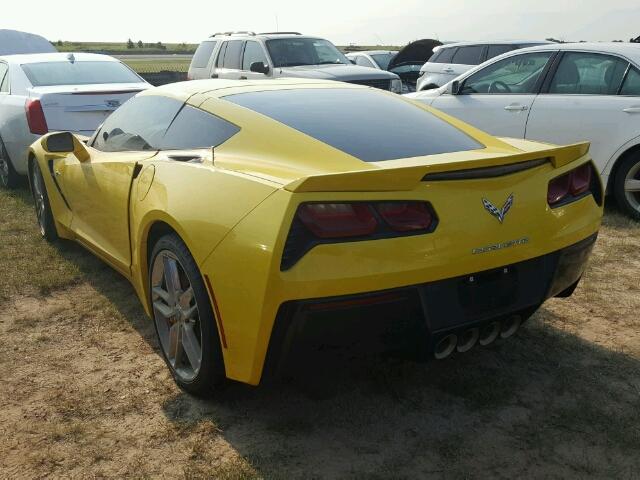 1G1YK2D74G5120387 - 2016 CHEVROLET CORVETTE S YELLOW photo 3