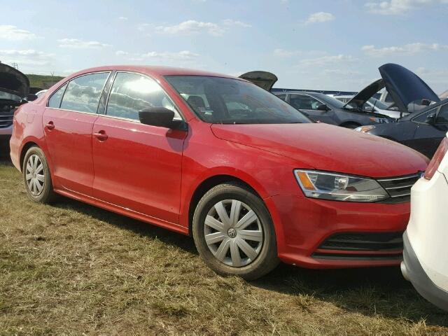 3VW2K7AJXFM403019 - 2015 VOLKSWAGEN JETTA RED photo 1