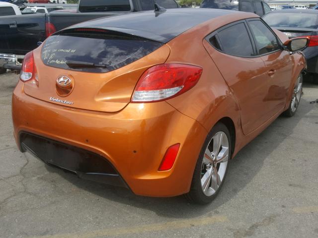 KMHTC6AD6GU254044 - 2016 HYUNDAI VELOSTER B ORANGE photo 4