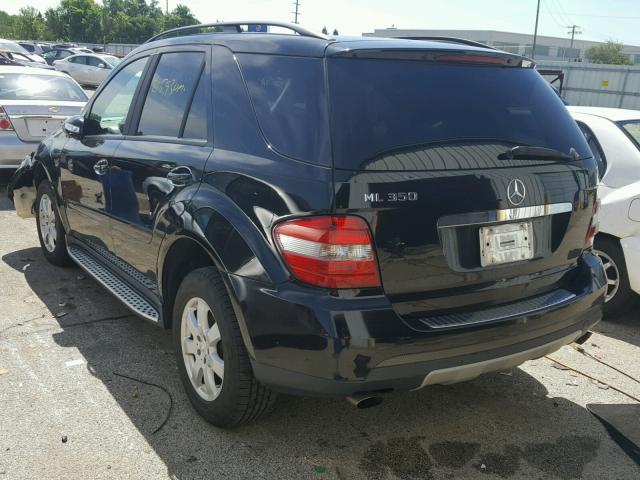 4JGBB86E16A046696 - 2006 MERCEDES-BENZ ML 350 BLACK photo 3