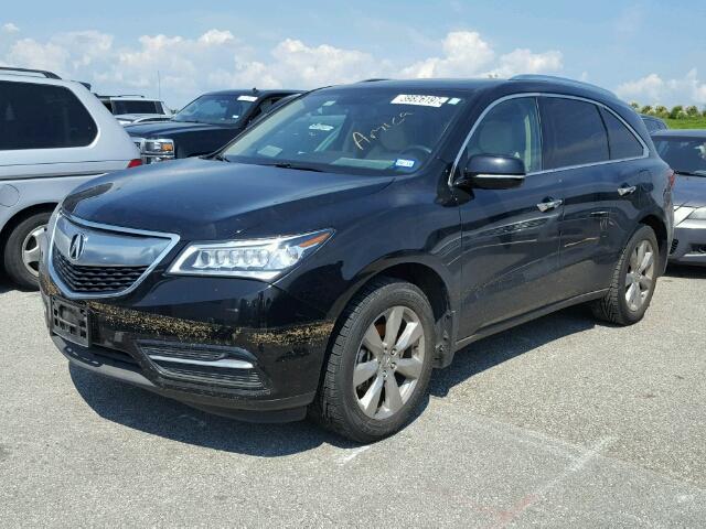 5FRYD3H82EB017747 - 2014 ACURA MDX ADVANC BLACK photo 2