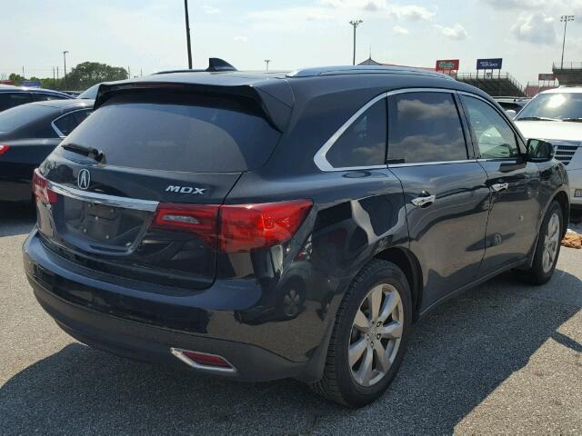 5FRYD3H82EB017747 - 2014 ACURA MDX ADVANC BLACK photo 4