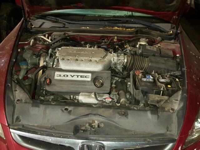 1HGCM66847A092446 - 2007 HONDA ACCORD MAROON photo 7