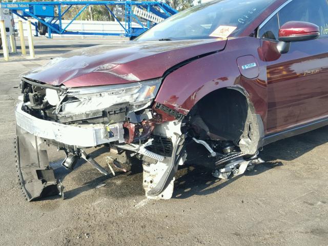 JHMZC5F15JC005530 - 2018 HONDA CLARITY BURGUNDY photo 9