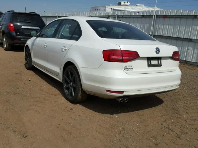 3VW1K7AJ7FM285975 - 2015 VOLKSWAGEN JETTA BASE Սպիտակ լուսանկար 3