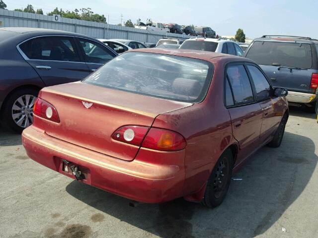 1NXBR18E12Z629066 - 2002 TOYOTA COROLLA CE RED photo 4