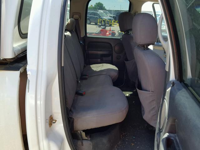 3D7KU28C54G166626 - 2004 DODGE RAM 2500 S WHITE photo 6