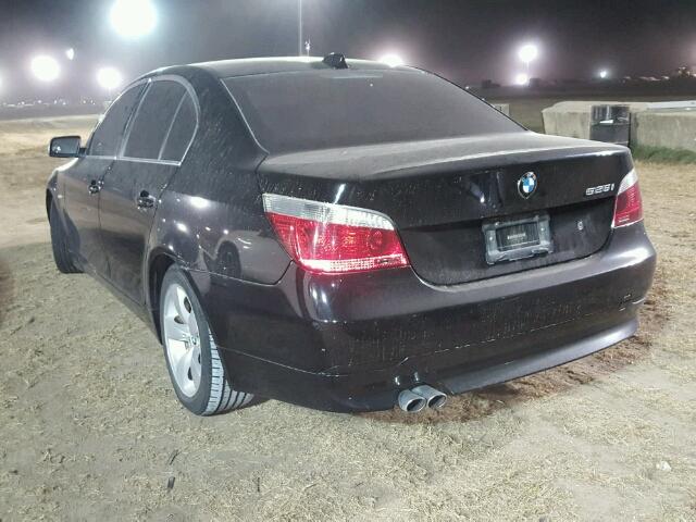 WBANE53557CW62884 - 2007 BMW 525 BLACK photo 3