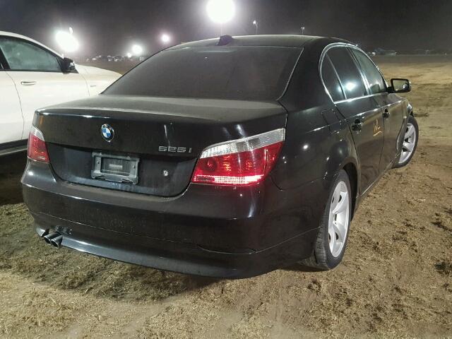 WBANE53557CW62884 - 2007 BMW 525 BLACK photo 4
