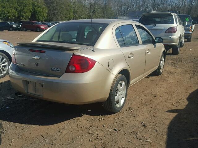 1G1AK55F477362786 - 2007 CHEVROLET COBALT LS GOLD photo 4