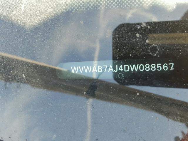 WVWAB7AJ4DW088567 - 2013 VOLKSWAGEN GOLF WHITE photo 10