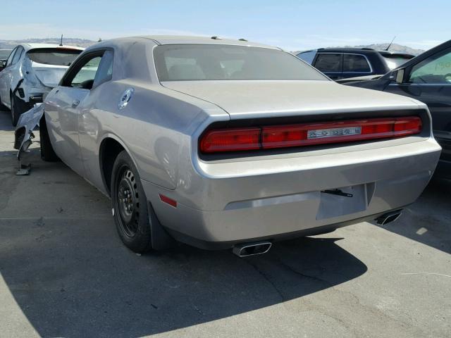 2C3CDYAG7EH101149 - 2014 DODGE CHALLENGER SILVER photo 3