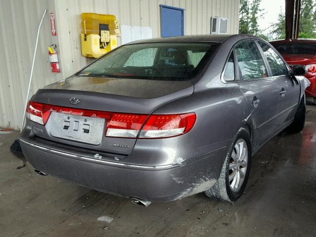 KMHFC46F56A102137 - 2006 HYUNDAI AZERA SE GRAY photo 4