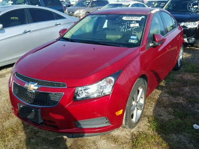 1G1PE5SB5E7389480 - 2014 CHEVROLET CRUZE LT RED photo 2