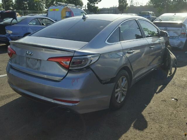 5NPE24AF3FH071876 - 2015 HYUNDAI SONATA SE SILVER photo 4