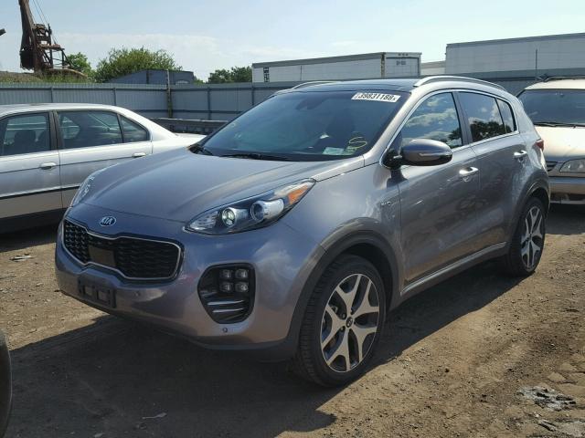 KNDPRCA64H7188842 - 2017 KIA SPORTAGE S GRAY photo 2