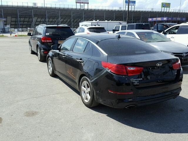 KNAGM4A79F5655871 - 2015 KIA OPTIMA LX BLACK photo 3