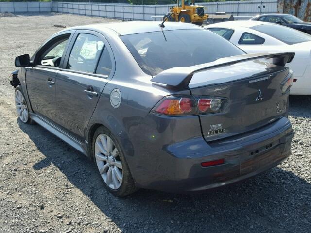 JA32U8FW3BU039151 - 2011 MITSUBISHI LANCER GTS CHARCOAL photo 3