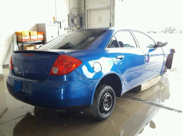 1G2ZF58B74178626 - 2007 PONTIAC G6 VALUE L BLUE photo 4