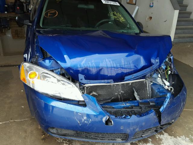 1G2ZF58B74178626 - 2007 PONTIAC G6 VALUE L BLUE photo 9