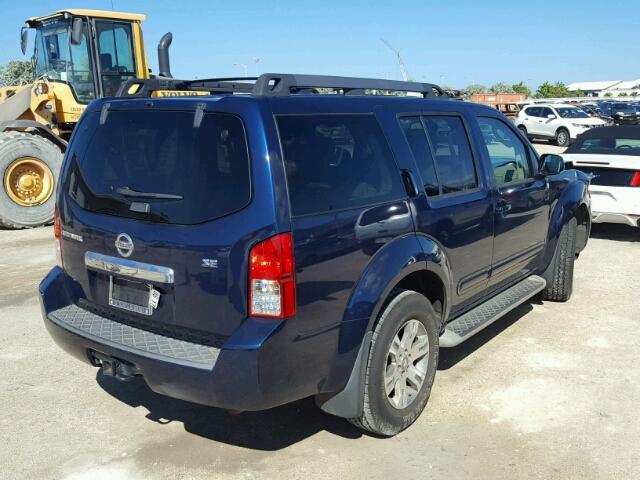 5N1AR1NN1AC609159 - 2010 NISSAN PATHFINDER BLUE photo 4