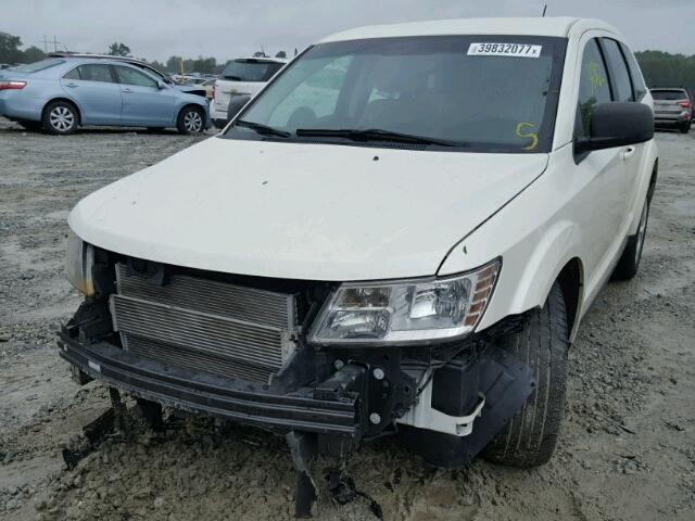 3C4PDCAB4ET198757 - 2014 DODGE JOURNEY SE WHITE photo 2