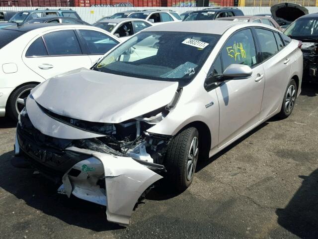JTDKARFP4H3001791 - 2017 TOYOTA PRIUS PRIM ვერცხლისფერი ფოტო 2