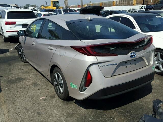 JTDKARFP4H3001791 - 2017 TOYOTA PRIUS PRIM ვერცხლისფერი ფოტო 3