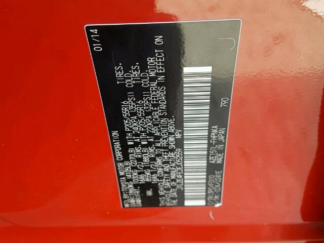 JTLZE4FE2EJ052559 - 2014 TOYOTA SCION XB წითელი ფოტო 10