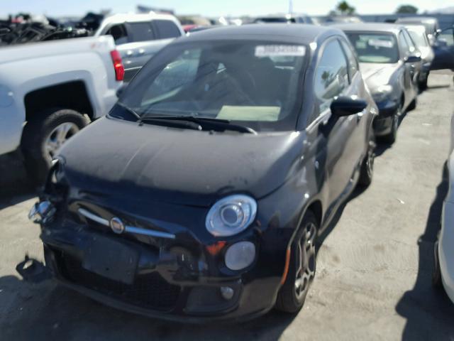 3C3CFFBR5CT383875 - 2012 FIAT 500 SPORT BLACK photo 2