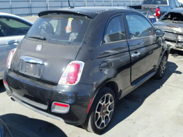 3C3CFFBR5CT383875 - 2012 FIAT 500 SPORT BLACK photo 4