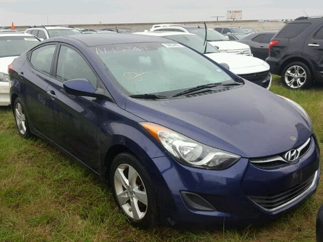 5NPDH4AE7DH296090 - 2013 HYUNDAI ELANTRA BLUE photo 1