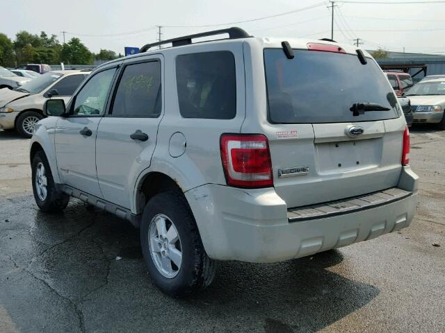 1FMCU02Z98KB77140 - 2008 FORD ESCAPE XLS WHITE photo 3