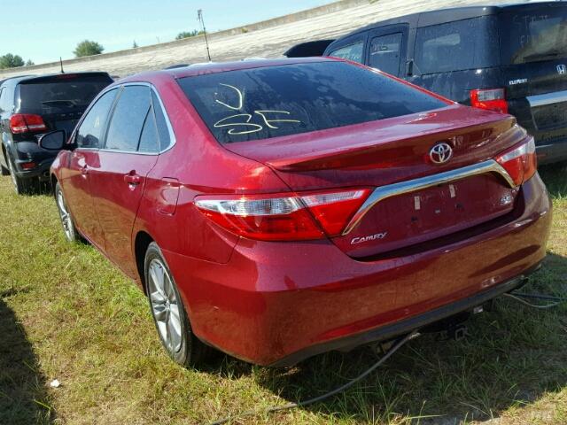 4T1BF1FK2GU614505 - 2016 TOYOTA CAMRY RED photo 3