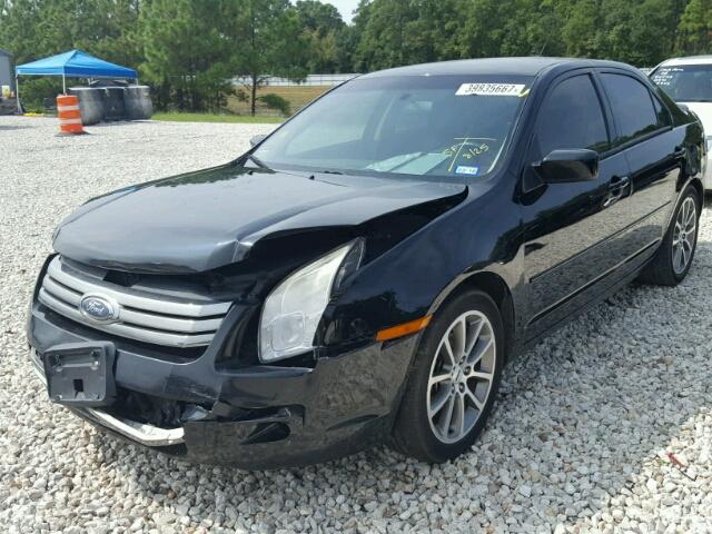 3FAHP07Z38R158868 - 2008 FORD FUSION BLACK photo 2