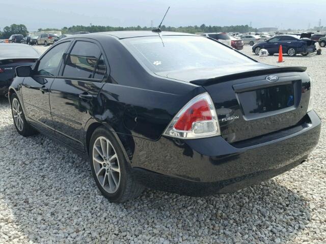 3FAHP07Z38R158868 - 2008 FORD FUSION BLACK photo 3