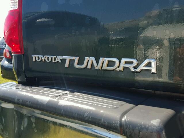 5TBRU34166S457765 - 2006 TOYOTA TUNDRA GREEN photo 9