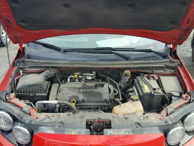 1G1JB5SH1C4198799 - 2012 CHEVROLET SONIC LS RED photo 7