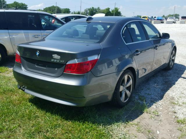 WBANF73596CU19148 - 2006 BMW 530 XI GRAY photo 4