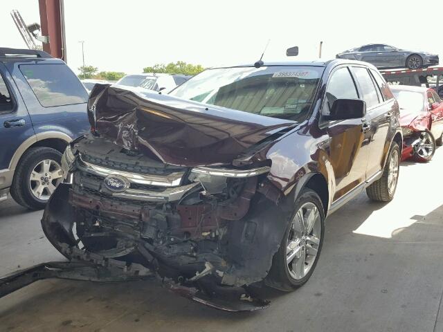 2FMDK3KC3BBA02844 - 2011 FORD EDGE LIMIT BURGUNDY photo 2