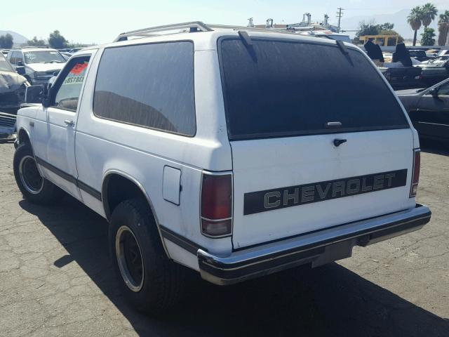 1GNCS18Z2K8108213 - 1989 CHEVROLET BLAZER S10 WHITE photo 3