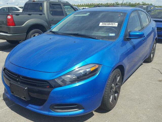 1C3CDFAA1GD624652 - 2016 DODGE DART SE BLUE photo 2