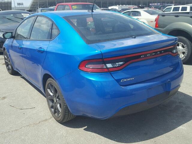 1C3CDFAA1GD624652 - 2016 DODGE DART SE BLUE photo 3