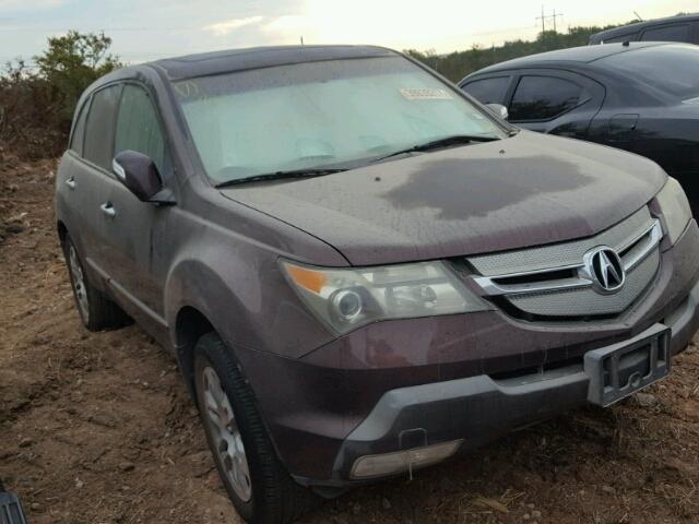 2HNYD28277H530619 - 2007 ACURA MDX MAROON photo 1