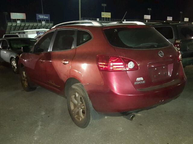 JN8AS58T09W050034 - 2009 NISSAN ROGUE S RED photo 3